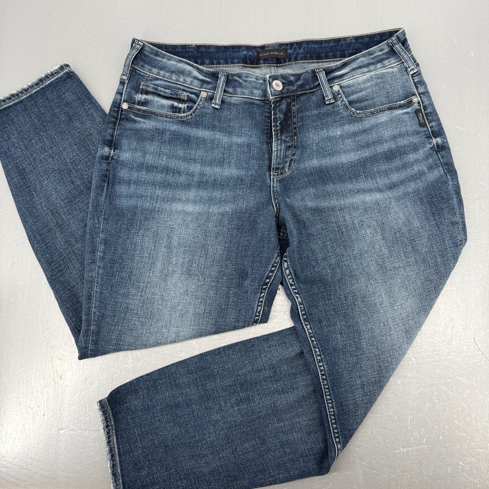 Silver Jeans Co Suki Skinny Medium Wash Denim Jeans L93138EDK358 Womens 33x29